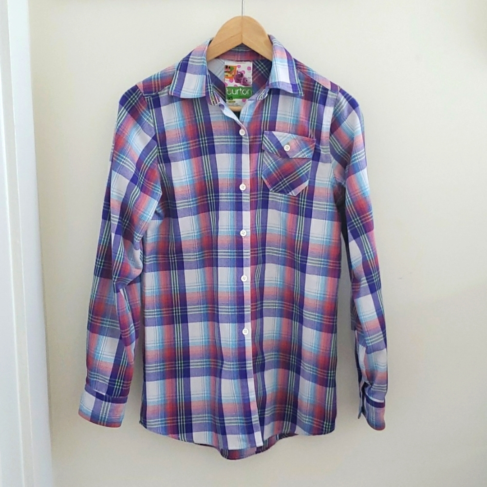 Burton button down flannel dress
